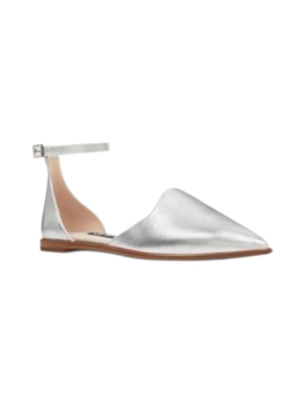 Nine West Oriona Metallic Flat Sandals 7.5